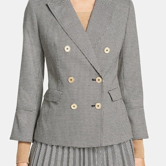 Donna Karan Herringbone Double Breasted Blazer in Size XS Womens - Picture 1 of 7